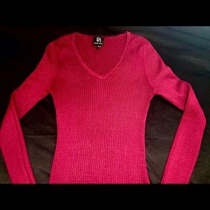 long sweater dress in wine red.